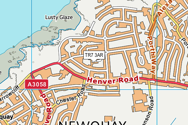 TR7 3AR map - OS VectorMap District (Ordnance Survey)