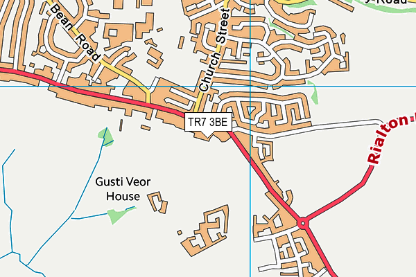 TR7 3BE map - OS VectorMap District (Ordnance Survey)