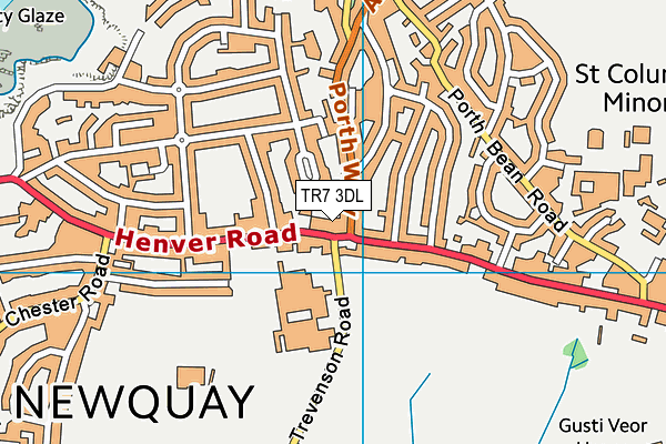 TR7 3DL map - OS VectorMap District (Ordnance Survey)