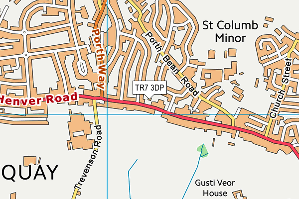 TR7 3DP map - OS VectorMap District (Ordnance Survey)