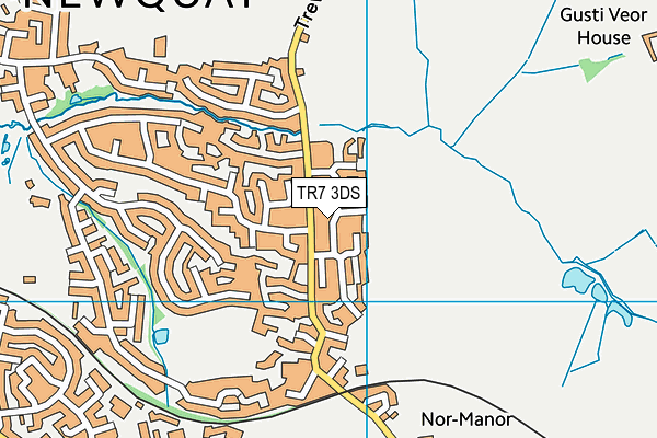 TR7 3DS map - OS VectorMap District (Ordnance Survey)