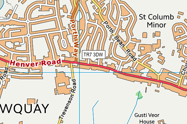 TR7 3DW map - OS VectorMap District (Ordnance Survey)