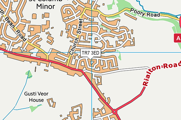 TR7 3ED map - OS VectorMap District (Ordnance Survey)