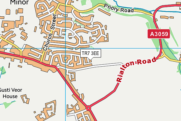 TR7 3EE map - OS VectorMap District (Ordnance Survey)