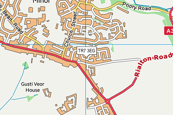 TR7 3EG map - OS VectorMap District (Ordnance Survey)