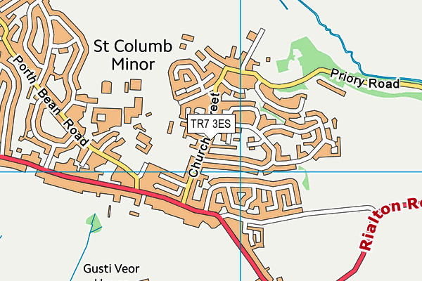 TR7 3ES map - OS VectorMap District (Ordnance Survey)