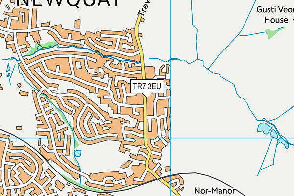 TR7 3EU map - OS VectorMap District (Ordnance Survey)
