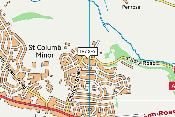 TR7 3EY map - OS VectorMap District (Ordnance Survey)