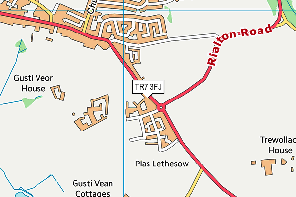 TR7 3FJ map - OS VectorMap District (Ordnance Survey)