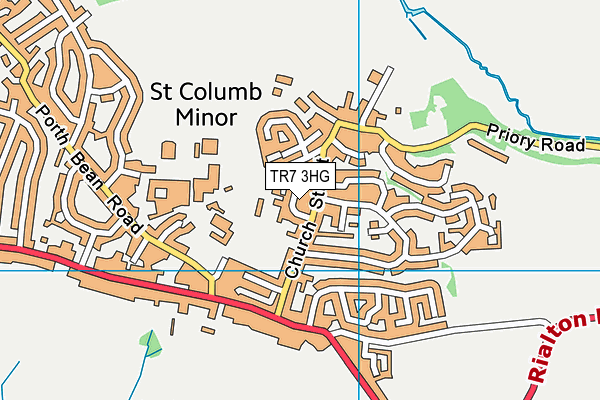 TR7 3HG map - OS VectorMap District (Ordnance Survey)