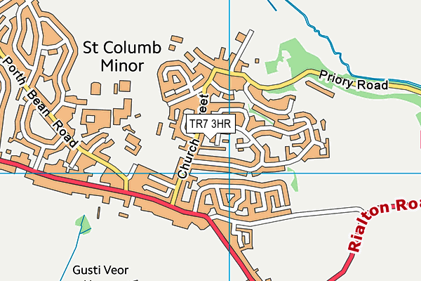 TR7 3HR map - OS VectorMap District (Ordnance Survey)