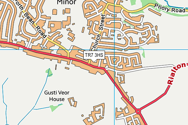 TR7 3HS map - OS VectorMap District (Ordnance Survey)