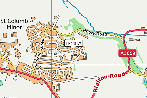 TR7 3HW map - OS VectorMap District (Ordnance Survey)