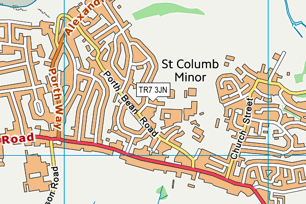 TR7 3JN map - OS VectorMap District (Ordnance Survey)