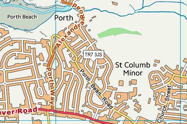 TR7 3JS map - OS VectorMap District (Ordnance Survey)