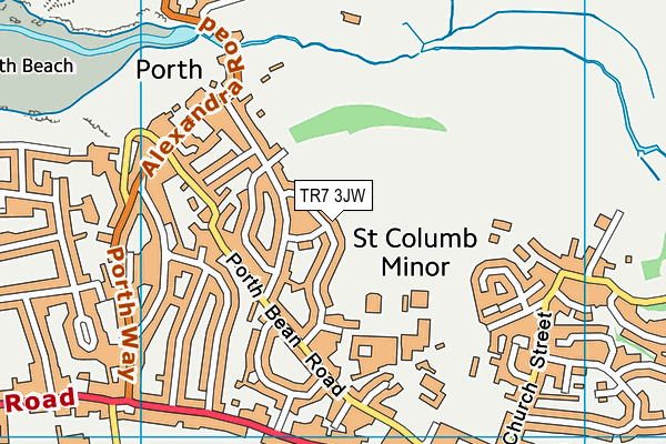TR7 3JW map - OS VectorMap District (Ordnance Survey)