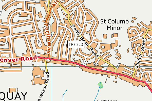 TR7 3LD map - OS VectorMap District (Ordnance Survey)
