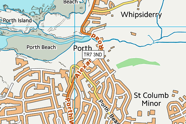 TR7 3ND map - OS VectorMap District (Ordnance Survey)