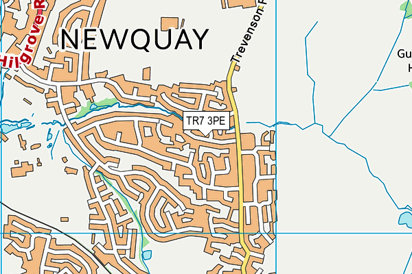Map of BAREFOOT IN NEWQUAY LIMITED at district scale