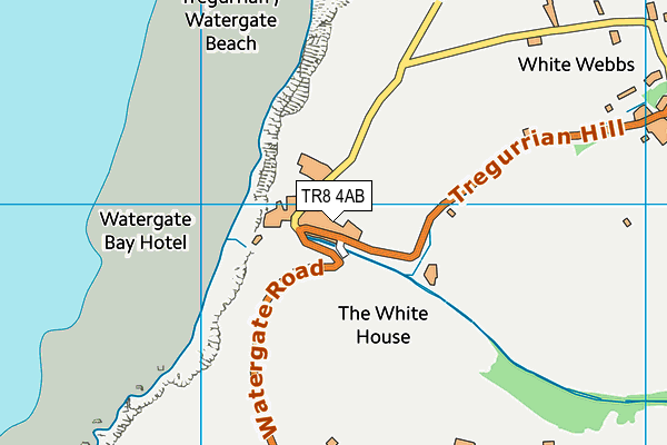 TR8 4AB map - OS VectorMap District (Ordnance Survey)