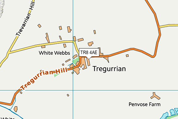 TR8 4AE map - OS VectorMap District (Ordnance Survey)