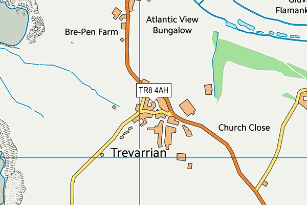 TR8 4AH map - OS VectorMap District (Ordnance Survey)