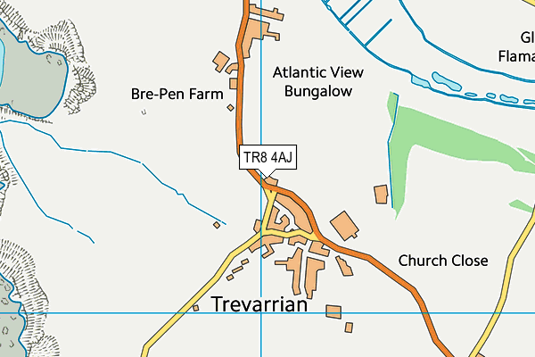 TR8 4AJ map - OS VectorMap District (Ordnance Survey)
