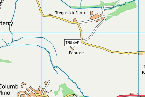 TR8 4AP map - OS VectorMap District (Ordnance Survey)