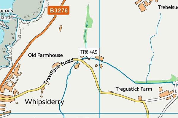 TR8 4AS map - OS VectorMap District (Ordnance Survey)