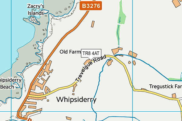 TR8 4AT map - OS VectorMap District (Ordnance Survey)