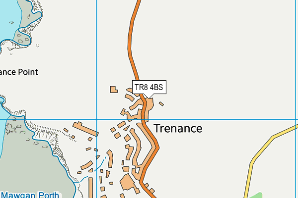 TR8 4BS map - OS VectorMap District (Ordnance Survey)