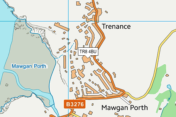 The Bedruthan Steps Hotel map (TR8 4BU) - OS VectorMap District (Ordnance Survey)