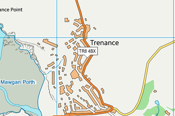 TR8 4BX map - OS VectorMap District (Ordnance Survey)
