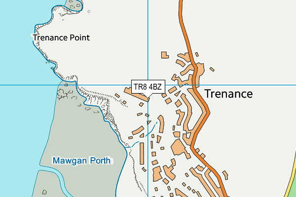 TR8 4BZ map - OS VectorMap District (Ordnance Survey)