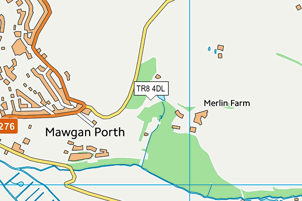 TR8 4DL map - OS VectorMap District (Ordnance Survey)