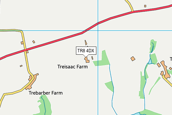 TR8 4DX map - OS VectorMap District (Ordnance Survey)