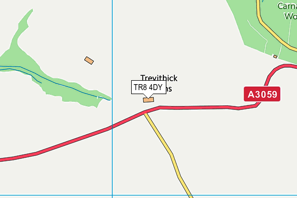 TR8 4DY map - OS VectorMap District (Ordnance Survey)