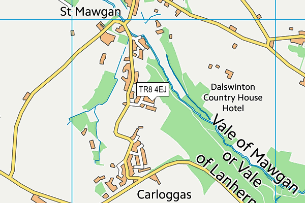 TR8 4EJ map - OS VectorMap District (Ordnance Survey)