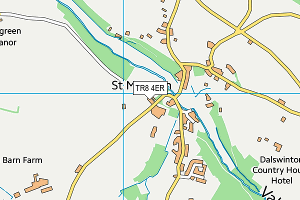 TR8 4ER map - OS VectorMap District (Ordnance Survey)