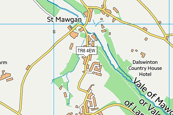 TR8 4EW map - OS VectorMap District (Ordnance Survey)