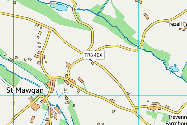 TR8 4EX map - OS VectorMap District (Ordnance Survey)