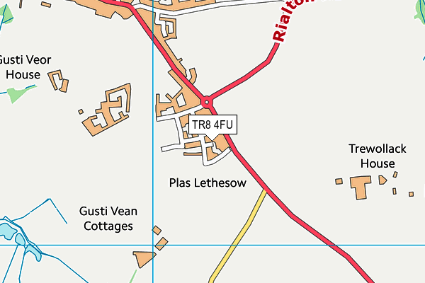 TR8 4FU map - OS VectorMap District (Ordnance Survey)