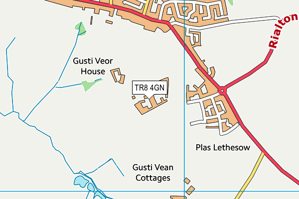 TR8 4GN map - OS VectorMap District (Ordnance Survey)