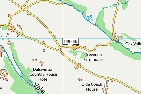TR8 4HB map - OS VectorMap District (Ordnance Survey)