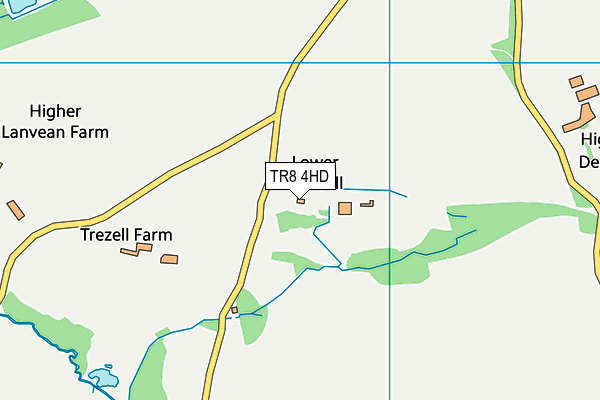 TR8 4HD map - OS VectorMap District (Ordnance Survey)