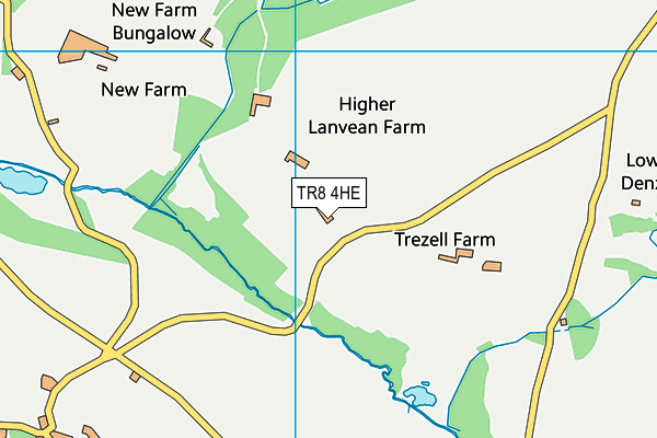 TR8 4HE map - OS VectorMap District (Ordnance Survey)