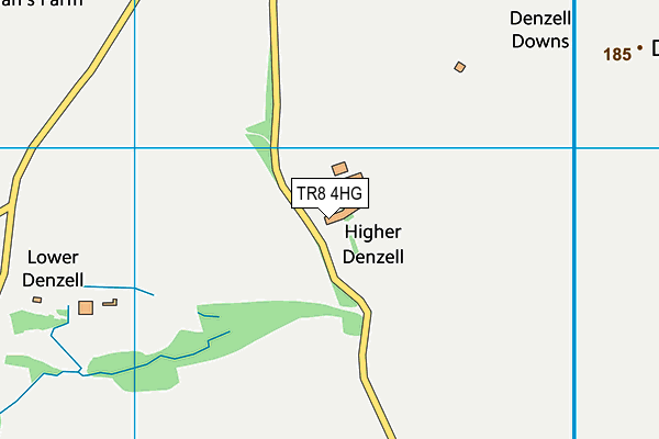 TR8 4HG map - OS VectorMap District (Ordnance Survey)