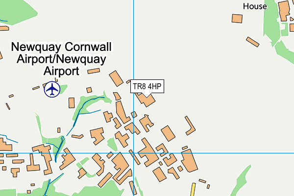 Raf St. Mawgan Physical Education Centre map (TR8 4HP) - OS VectorMap District (Ordnance Survey)