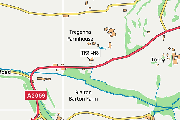 TR8 4HS map - OS VectorMap District (Ordnance Survey)