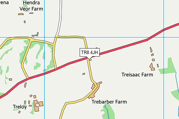 TR8 4JH map - OS VectorMap District (Ordnance Survey)